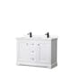 Option White, Black Trim, White Cultured Marble Top