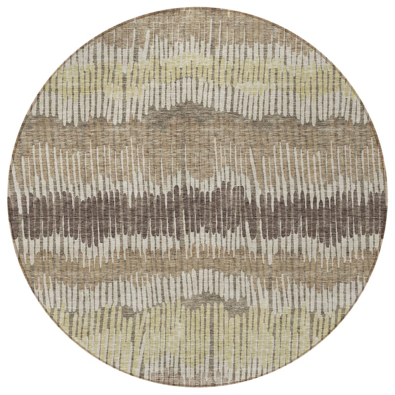 HomeRoots Striped Transitional Rectangle Outdoor Rug