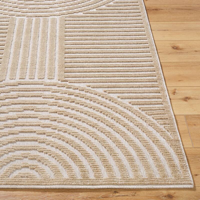 Livabliss Lyna Mod Stripe Machine Washable Area Rug