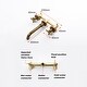 preview thumbnail 3 of 6, Three-hole Two-handle Antique Bathroom Faucet