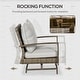 preview thumbnail 4 of 7, Outsunny 4 Piece Patio Furniture Set with Cushions, Outdoor Conversation Sets with Rattan Rocking Chair