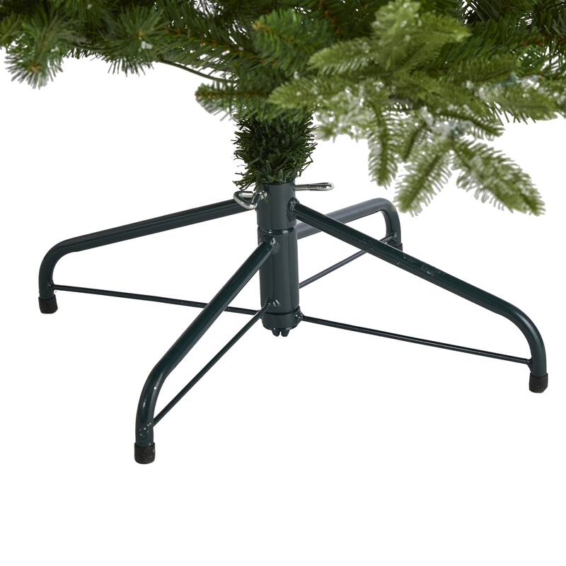 5ft. Snowed Grand Artificial Christmas Tree with 150 Clear Lights and 462 Branches - Charming X-Mas Cornerpiece