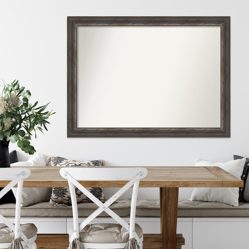 Non-Beveled Wall Mirror - Alta Rustic Char Frame