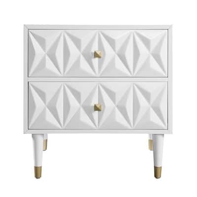 Carson Carrington Geo Wood Nightstand