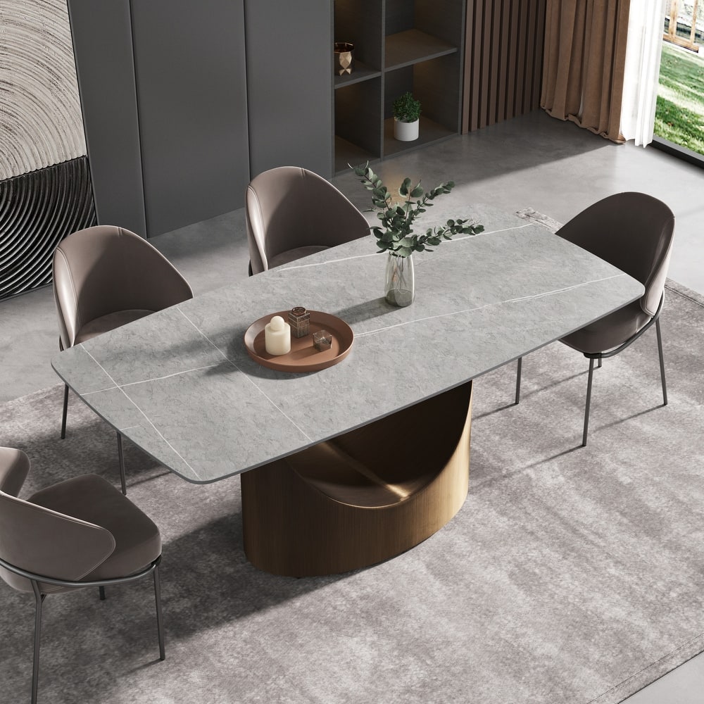71'' Modern Rectangular Sintered Stone Dining Table