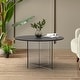 preview thumbnail 2 of 33, Valore Modern Wood Side End Table W Acrylic Base - Round Accent Center Coffee Table for Living Room Bedroom Home Office
