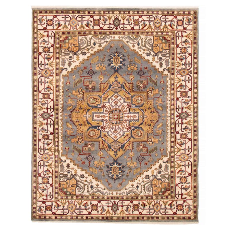 ECARPETGALLERY Hand-knotted Serapi Heritage Grey Wool Rug - 8'0 x 10'3 - Grey - 8'0 x 10'3