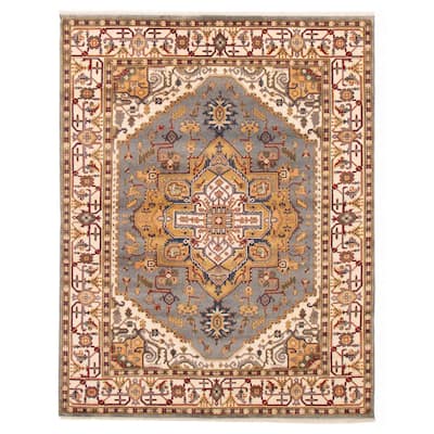 ECARPETGALLERY Hand-knotted Serapi Heritage Grey Wool Rug - 8'0 x 10'3