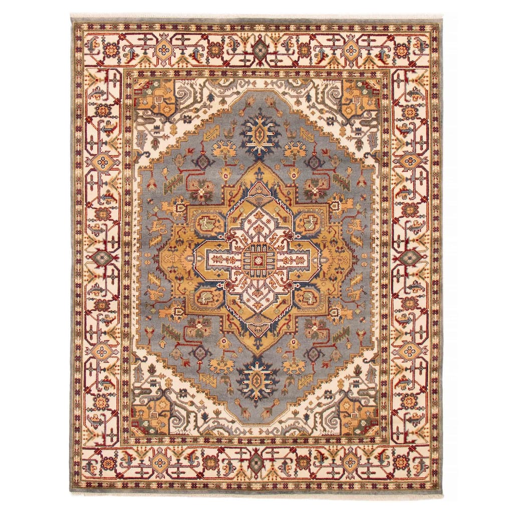 ECARPETGALLERY Hand-knotted Serapi Heritage Grey Wool Rug - 8'0 x 10'3