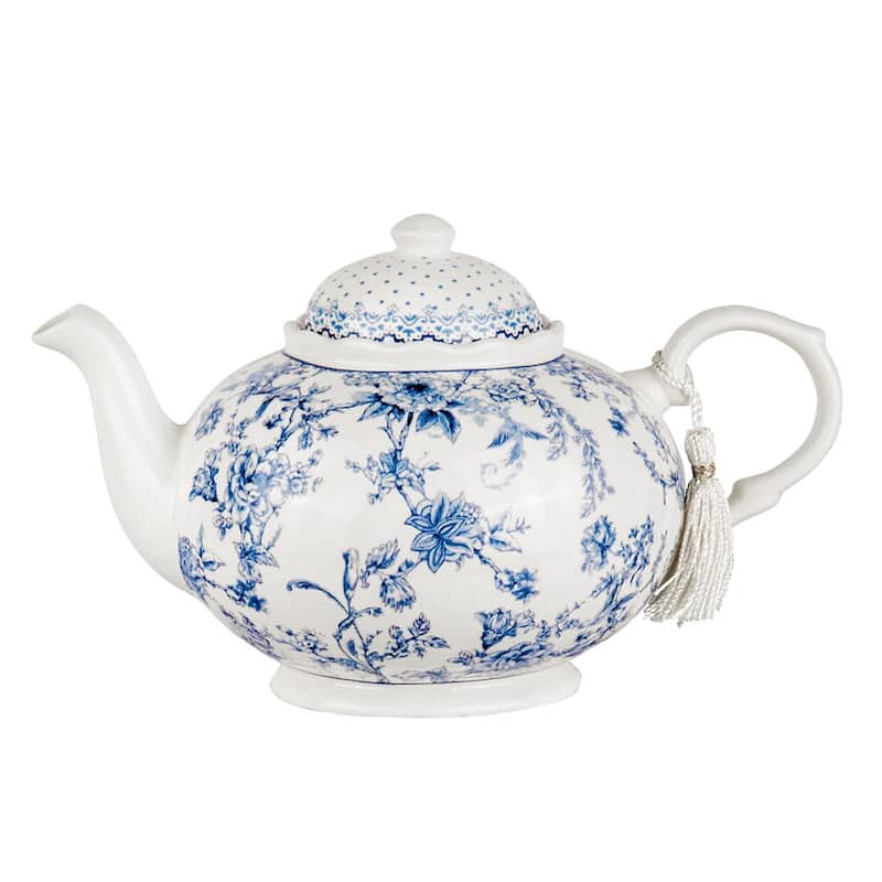 STP Goods Blue Flowers Bone China Tea Set for 2. in Gift Box