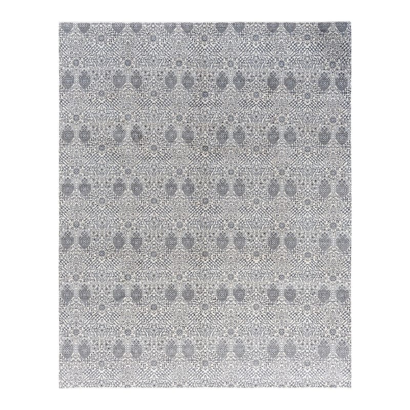 Ikat One-of-a-Kind Hand-Knotted Area Rug - Beige, 8' 1" x 10' 0" - 8' 1" x 10' 0"