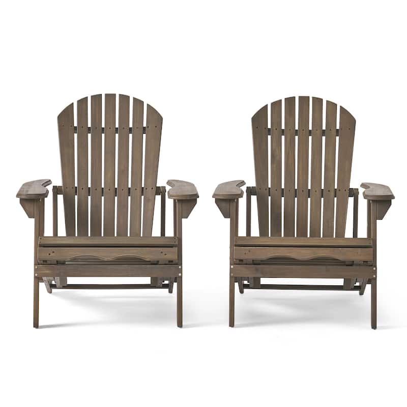 Hayle Reclining Wood Adirondack Chair (Set of 2) by Christopher Knight Home