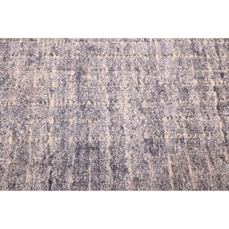 ECARPETGALLERY Hand Loomed Elysian Light Denim Blue Rug - 7'4 x 9'4
