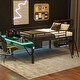 preview thumbnail 1 of 11, Functional Design Metal Loft Bed with Ladder, Guardrail, Built-in Desk, Storage Shelf and LED Light, Full, Black Black