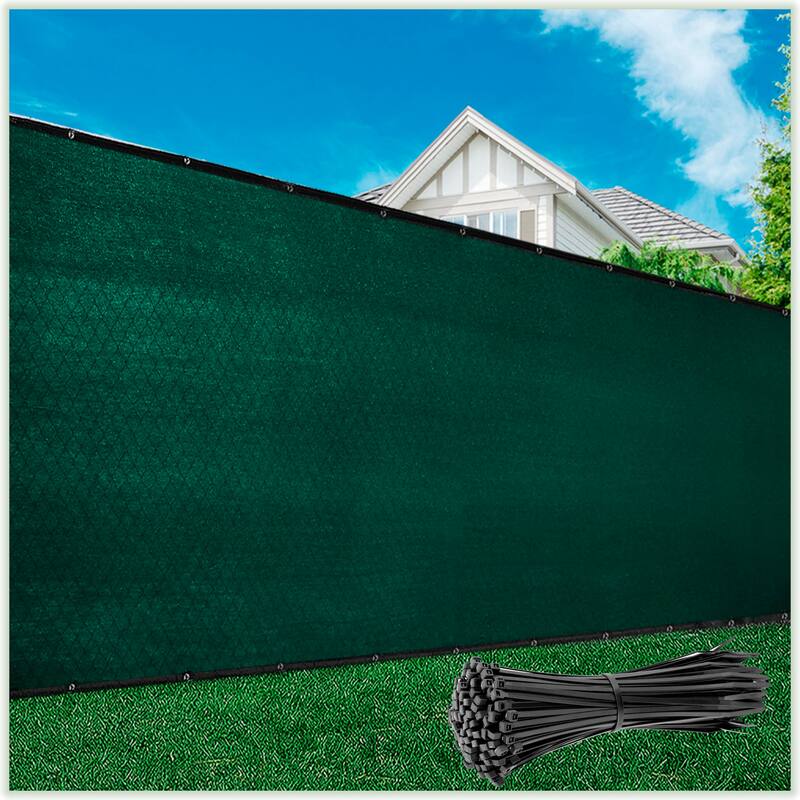 ColourTreeUSA 50 ft. Length Fence Privacy Screen Windscreen Cover Fabric Shade Tarp Netting Mesh Cloth Commercial Grade 170 GSM - 8' x 50' - Green