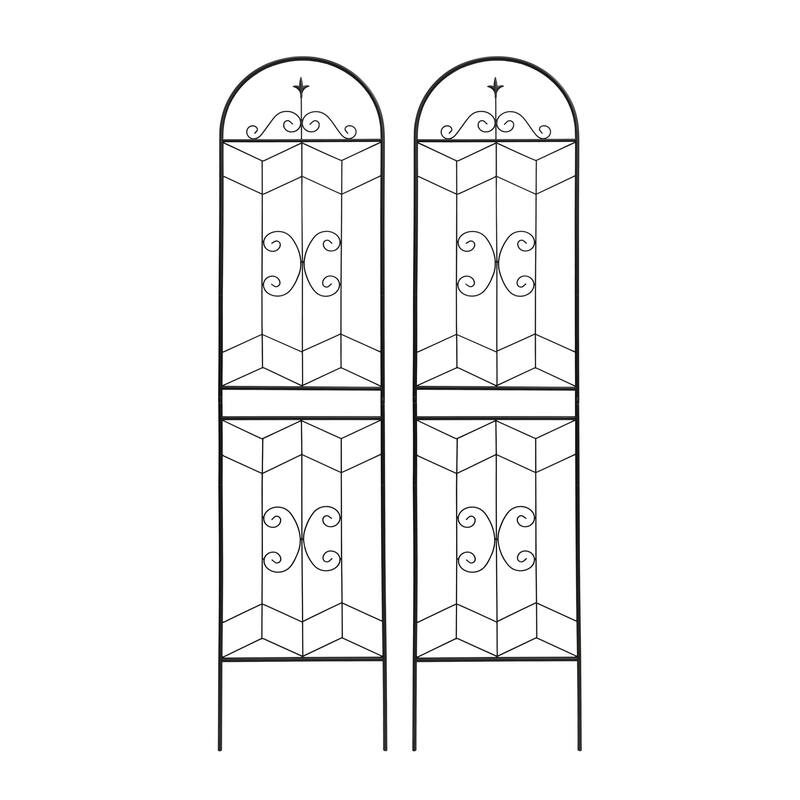 2 Pack Metal Garden Trellis Rustproof Trellis for Climbing Plants Outdoor Flower Support