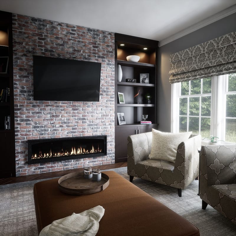 EverStone Aged Brick Faux Brick Panel, 46 7/8"W x 27"H x 1 1/4"D