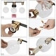 preview thumbnail 10 of 16, Iain Modern Black 3/4-Light Bathroom Vanity Lights Globe Seeded Glass Dimmable Wall Sconces