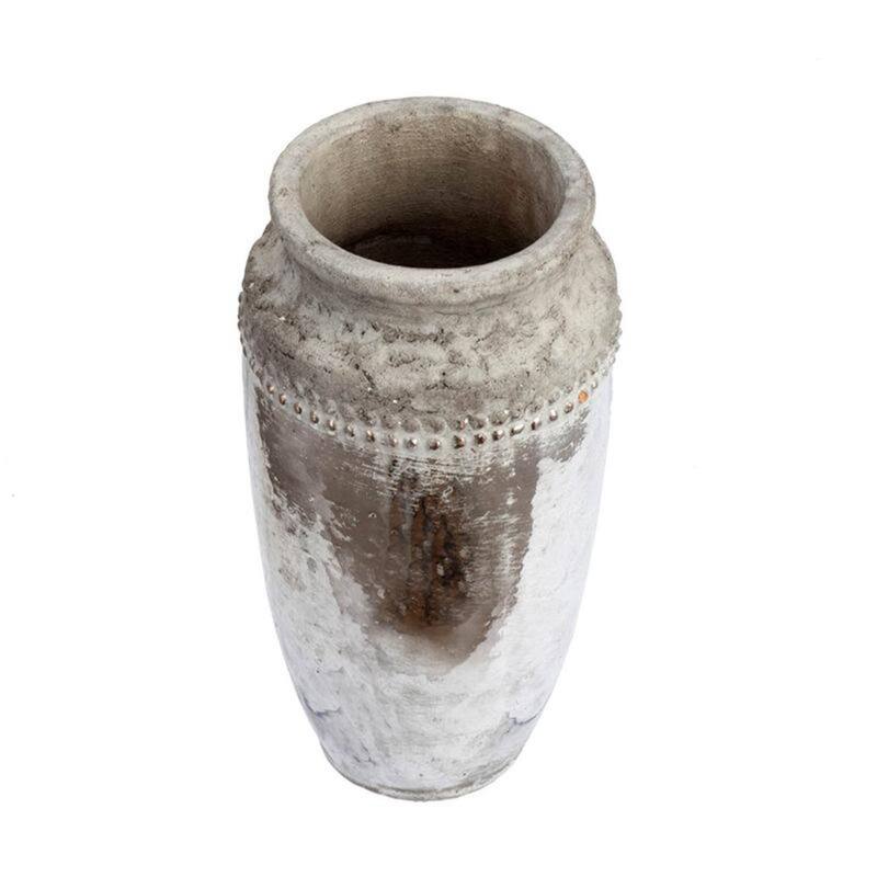 A&B Home Silver and Brown Ceramic Vase