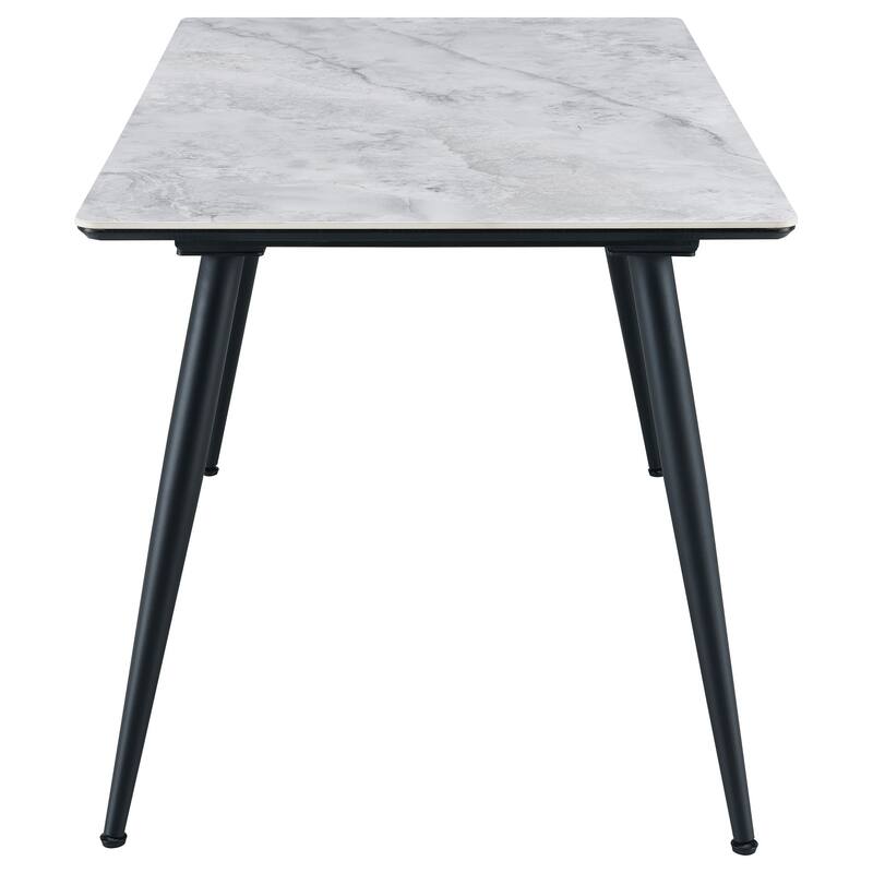 Dennison Rectangular 55-Inch Ceramic Top Dining Table Grey
