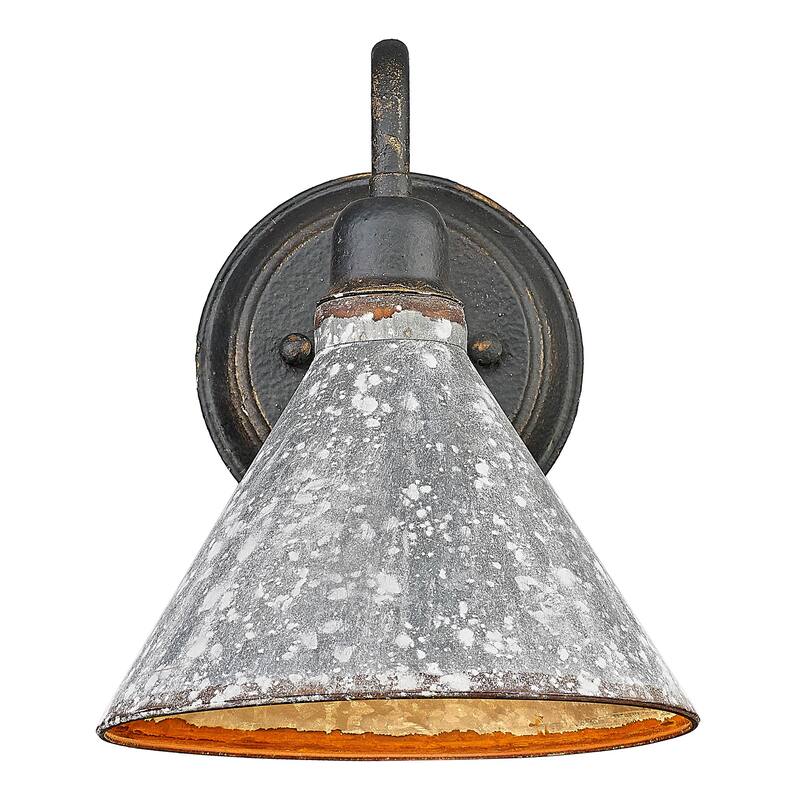 Wry Lighting Jasper 1-light Wall Sconce in Antique Black Iron