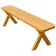 preview thumbnail 9 of 7, Pressure Treated Pine 5' Crossleg Bench Natural Stain