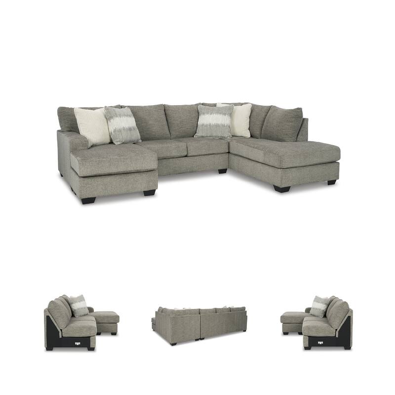 Signature Design by Ashley Creswell Gray 2-Piece Sectional with Chaise - 125"W x 87"D x 39"H