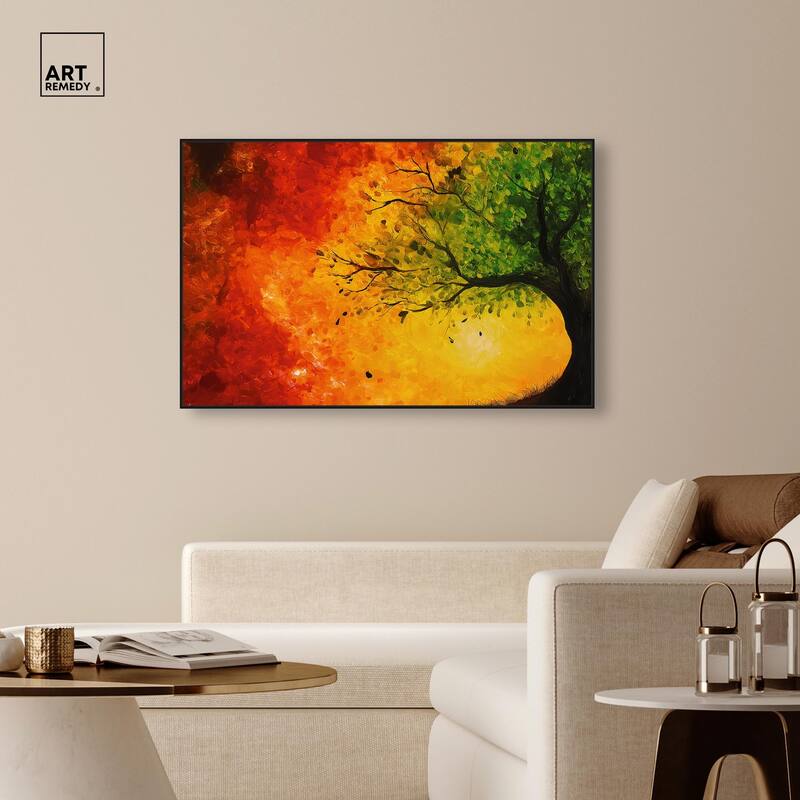 Fire and Ice Tree I Canvas by Art Remedy