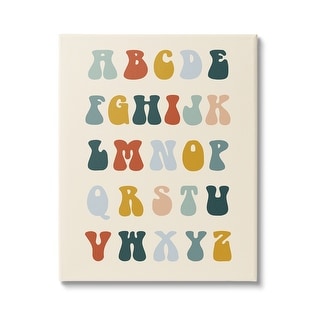 Stupell Earthy Alphabet Letters Canvas Wall Art Design by Lil' Rue
