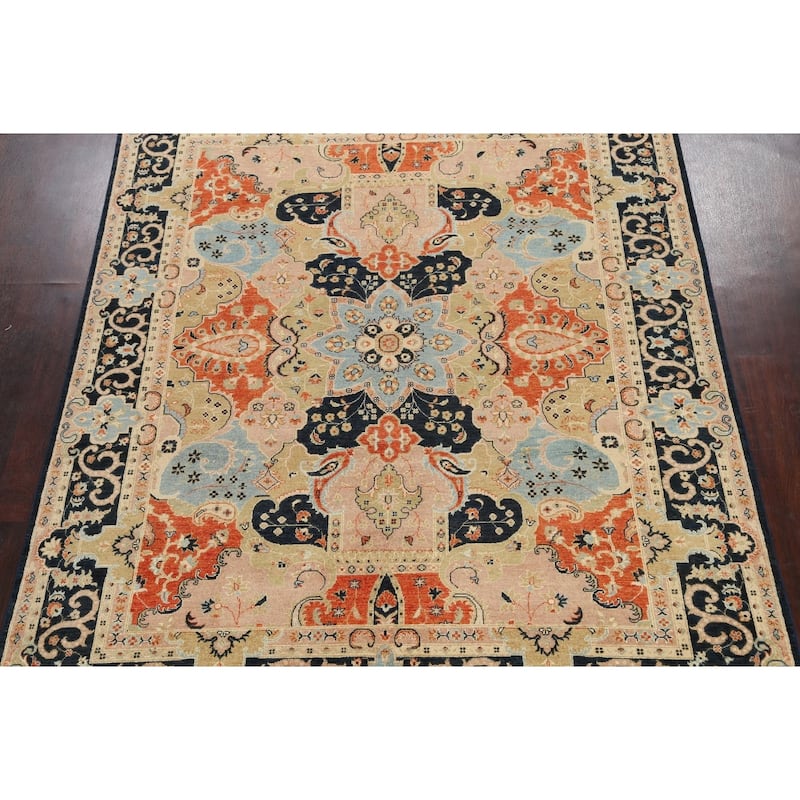 Eye-catching Floral Khotan Oriental Area Rug Wool Hand-knotted Carpet - 8'0" x 9'8"