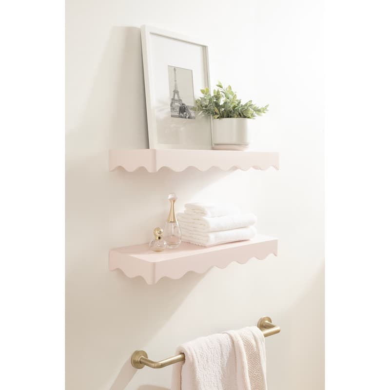 Kate and Laurel Maida Wood Floating Shelves