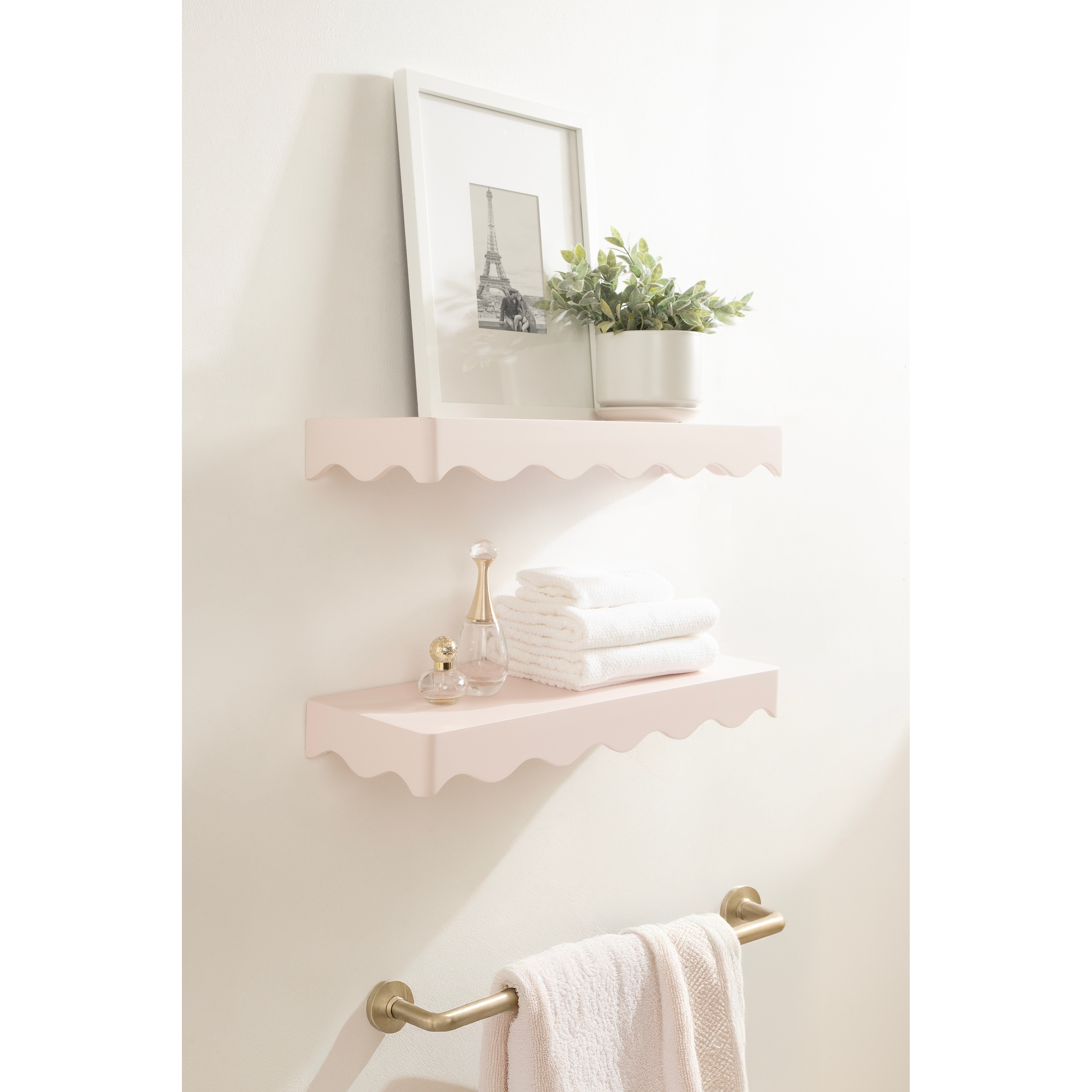 Kate and Laurel Maida Wood Floating Shelves