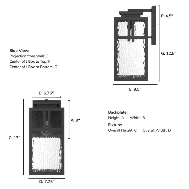 Hunter Aspenbrook Outdoor WeatherMax Wall Light - Modern, Mission - Porch, Patio, Garage - Wet Rated!