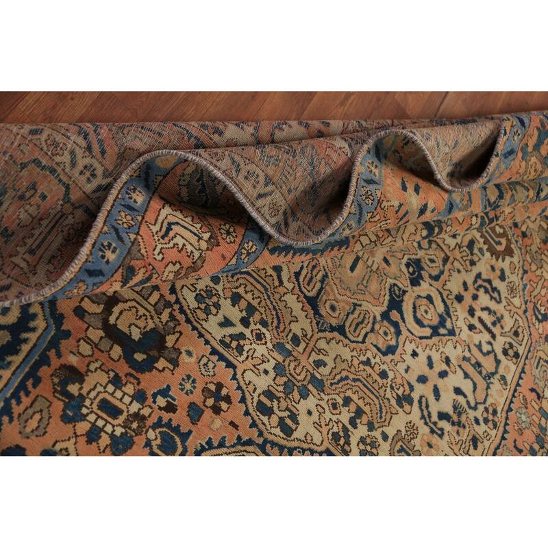 Orange Bakhtiari Persian Area Rug Hand-Knotted Wool Carpet - 6'8"x 9'9"