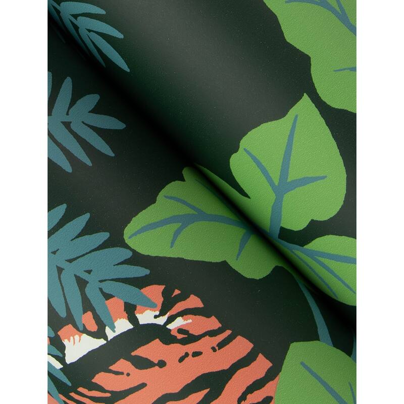 A-Street Prints Caspian Evergreen Jungle Prowl Wallpaper