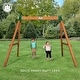 preview thumbnail 6 of 7, Backyard Discovery Durango Cedar Wood A-Frame Swing Set, Belt Swings - 9'1" x 8'1"