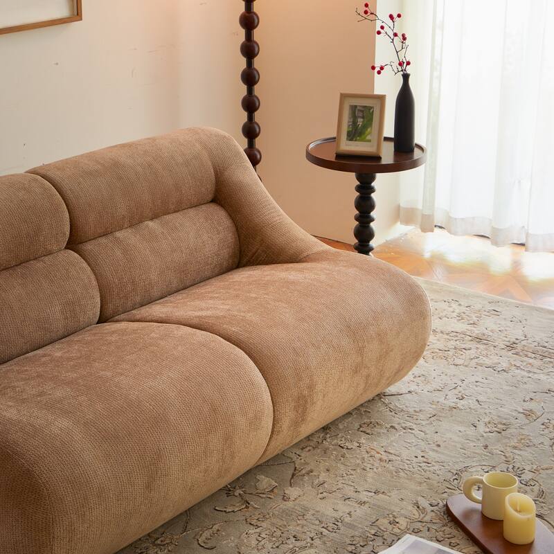 Memory Foam 2-Seater Couch, Deep Seat Modern Sofa