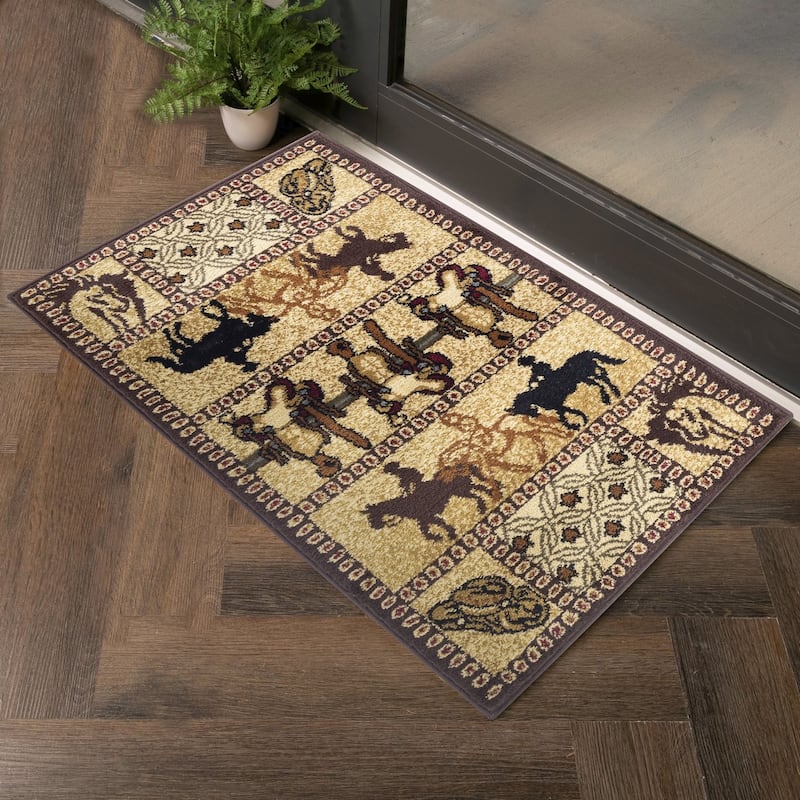 Tribes GC_YLS4009 Beige Southwest Area Rug