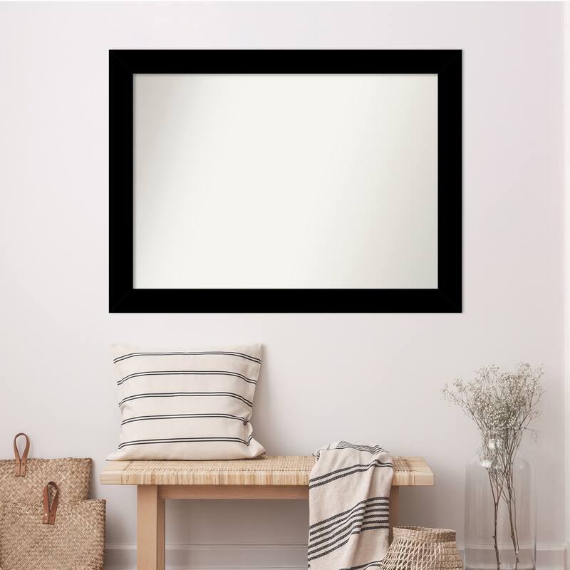 Basic Non-Beveled Wood Framed Wall Mirror