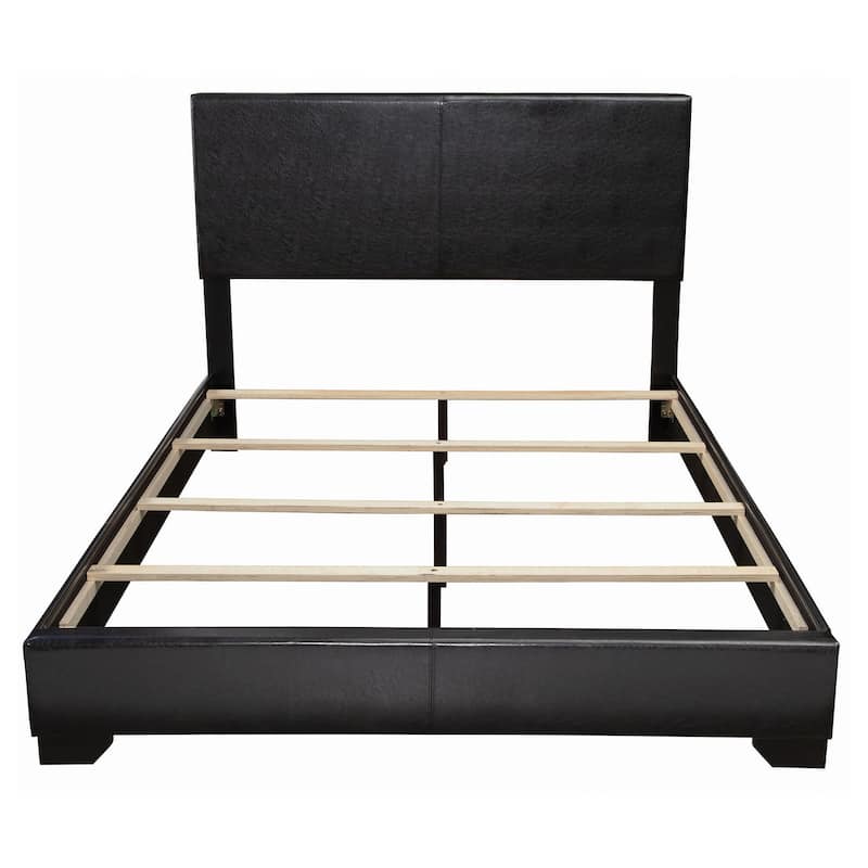 Conner Contemporary Leatherette Upholstered Panel Bed
