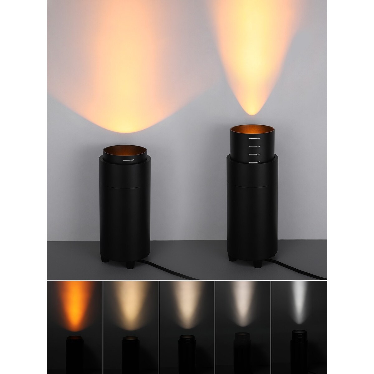 2 Pack 10.39 Inch 5CCT Uplighting Indoor Floor Can Light for Plant