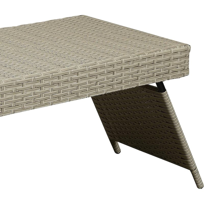 Portable Folding Wicker Table,only 7 lbs with foldable legs,easy for storage and outdoor use