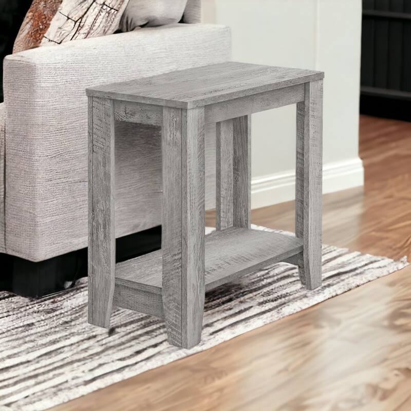 22 Inch End Table with Shelf for Living Room Bedroom or Entryway - 23.75” x 11.75” x 22”