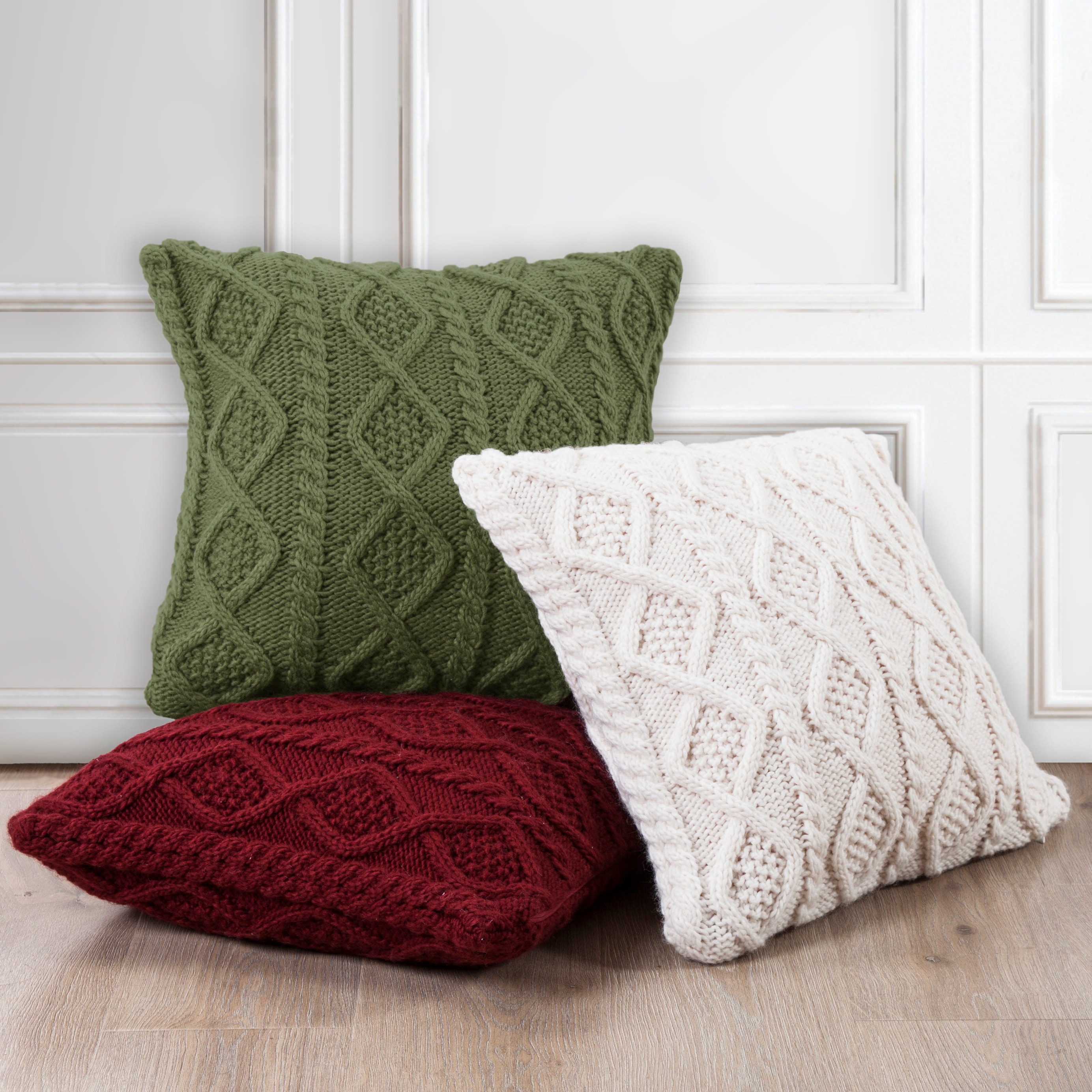 Cable knit euro sham 26x26 hot sale
