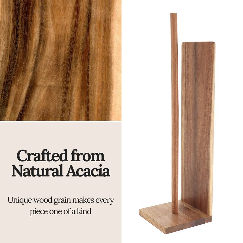 Acacia Freestanding Toilet Paper Holder - Brown - 5"L x 5"W x 19"H
