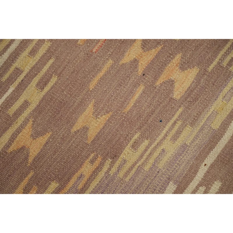 Hand Woven Oriental 100% Wool Carpet Southwestern Tribal Oranges & Rust Kilim Area Rug - 5' 0'' X 3' 2''