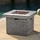 preview thumbnail 10 of 41, Dakota Magnesium Oxide Square Gas Fire Pit by Christopher Knight Home