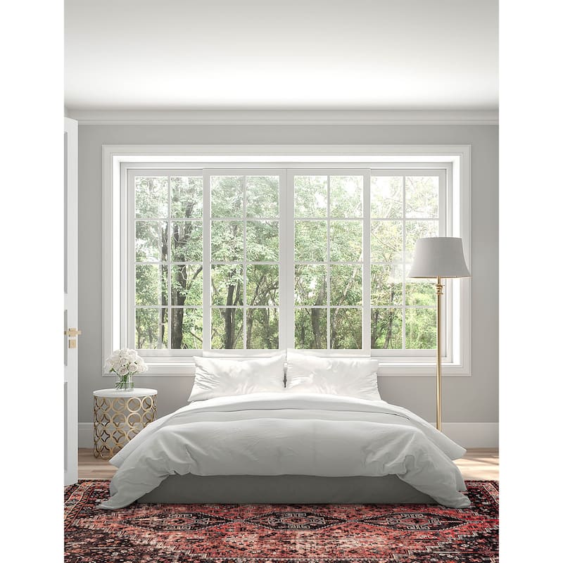 ECARPETGALLERY Hand-knotted Melis Light Red Wool Rug - 6'4 x 9'8