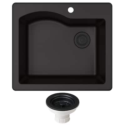 Kraus Quarza 25" Undermount Single Basin Granite Composite Kitchen
