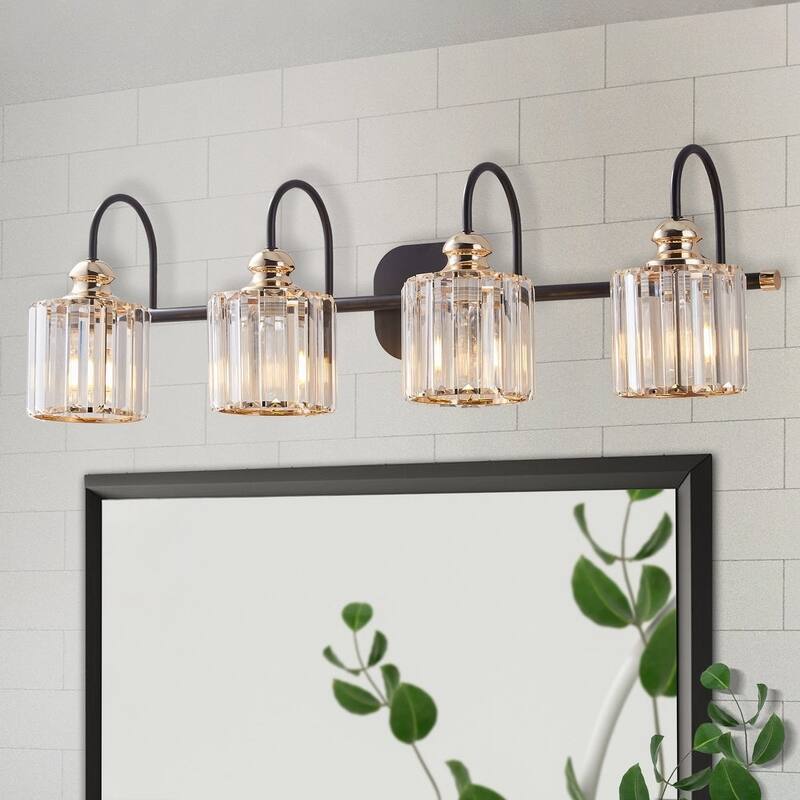 Luxury Crystal 3/4 Lights Bathroom Vanity Lights Rose Gold/ Wall Sconce Lighting